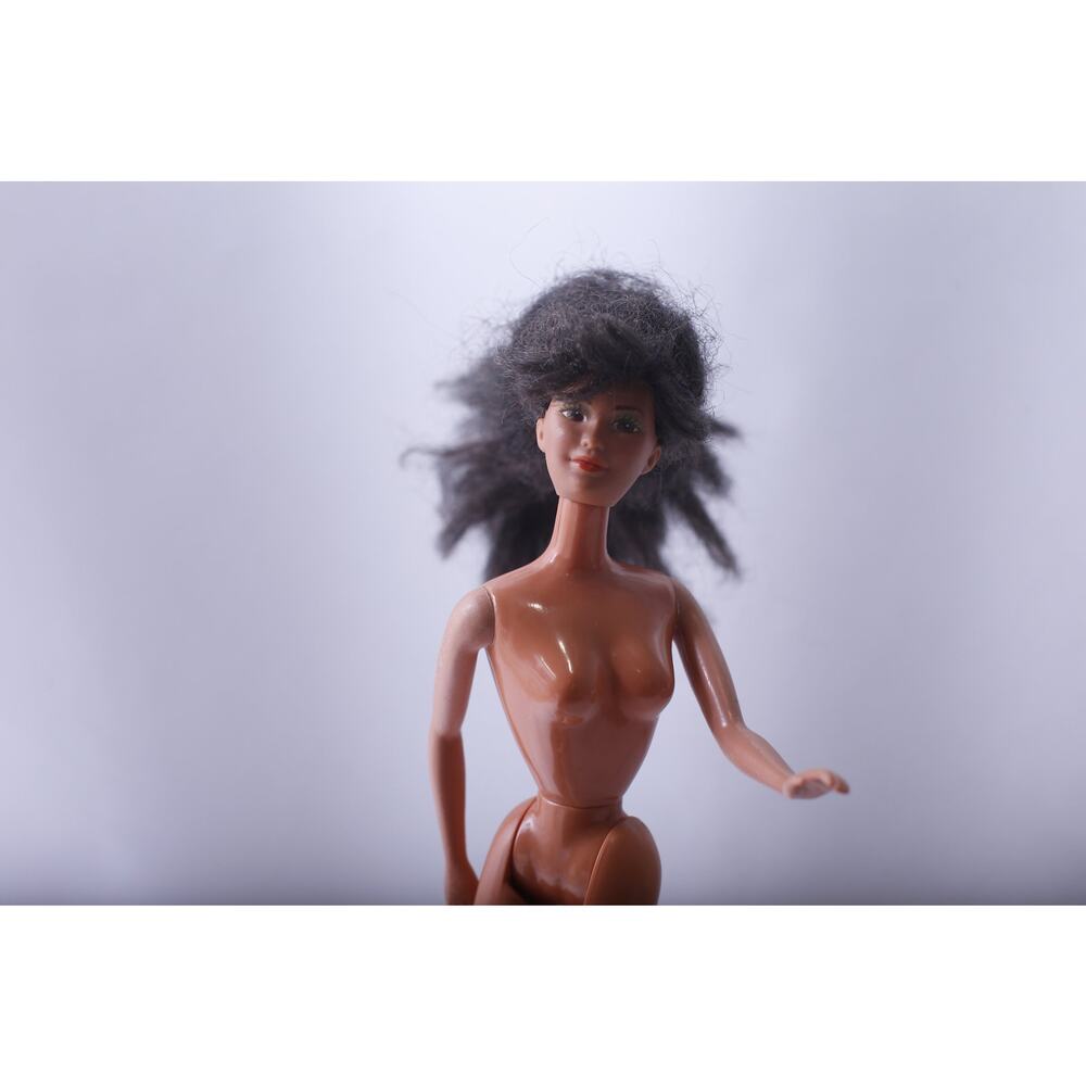 Mattel Nude Barbie Doll, Brown Skin, Black Hair